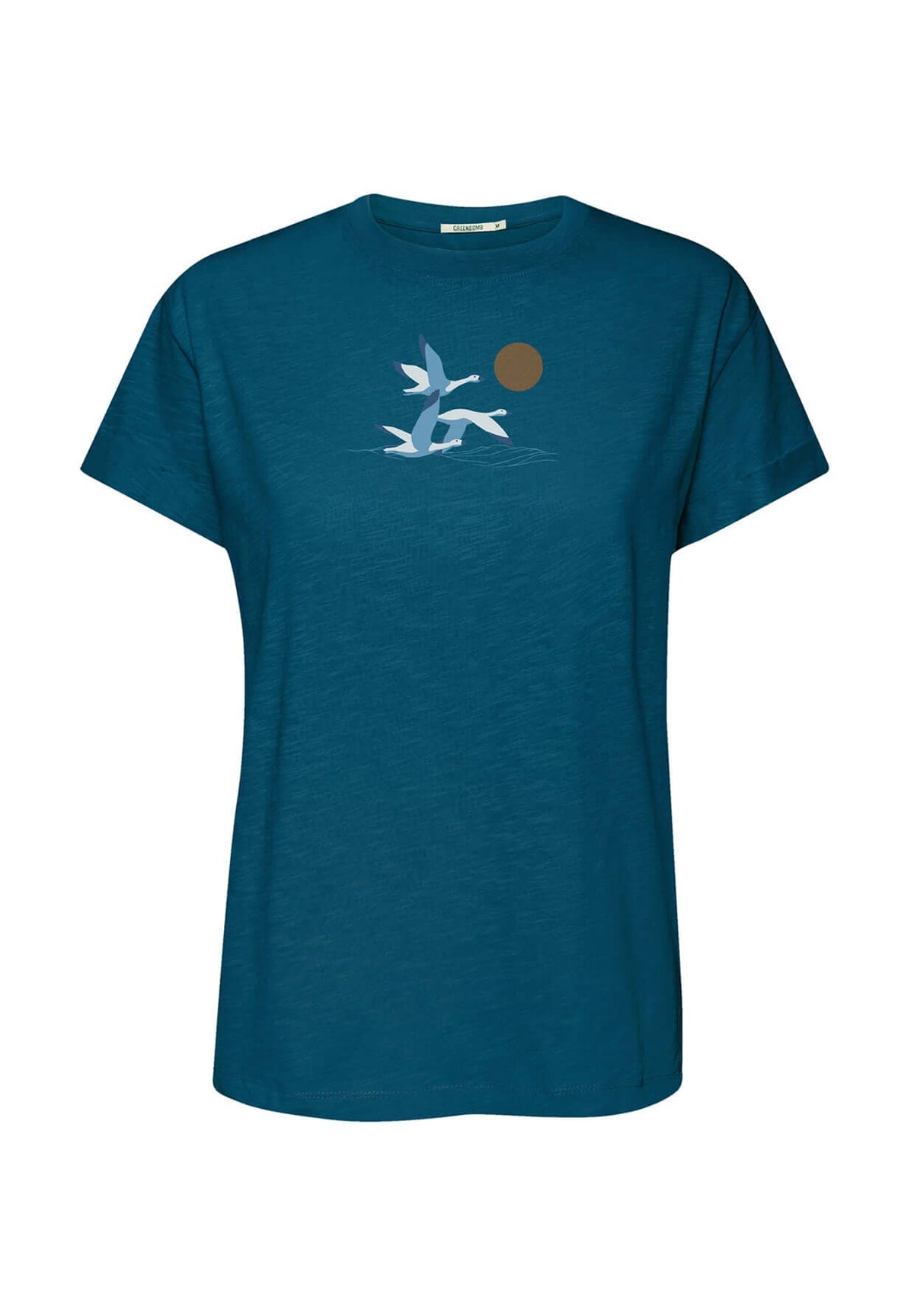 Rich Blue: Lässiges T-Shirt aus Bio-Baumwolle für Damen [19943]