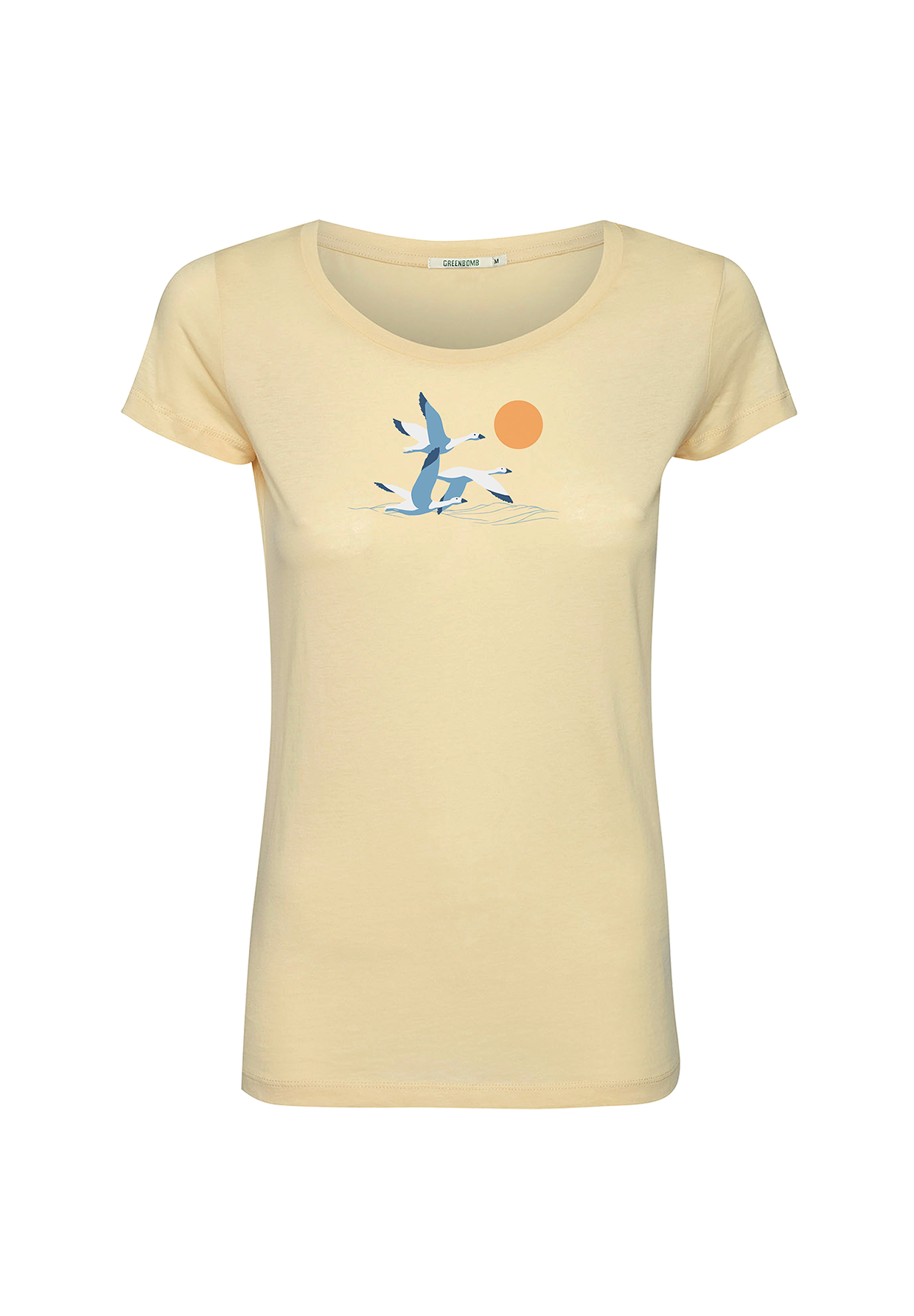 Gelb:  Lässiges T-Shirt aus Bio-Baumwolle für Damen [19957]