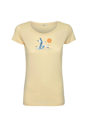 Gelb:  Lässiges T-Shirt aus Bio-Baumwolle für Damen [19957]