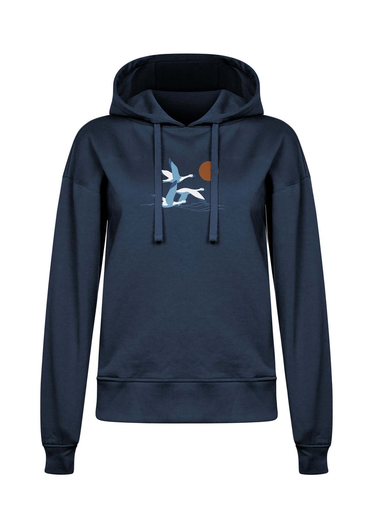 Navy: Gemütlicher Hoodie aus Bio-Baumwoll Mix für Damen [19959]