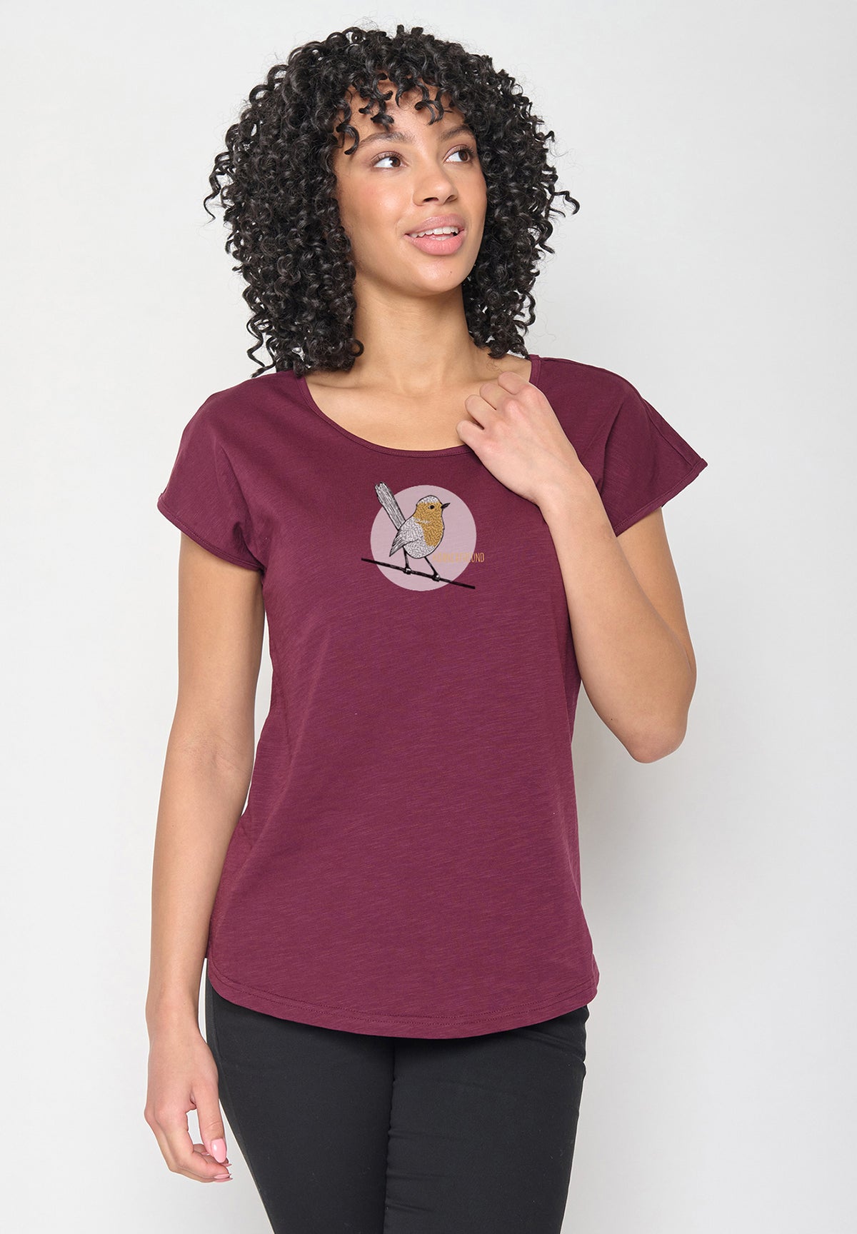 Rot:  Sportliches T-Shirt aus Bio-Baumwolle für Damen [19960]