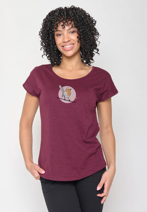 Velvet Rain: Lässiges T-Shirt aus Bio-Baumwolle für Damen [19961]