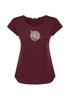 Rot:  Sportliches T-Shirt aus Bio-Baumwolle für Damen [19965]