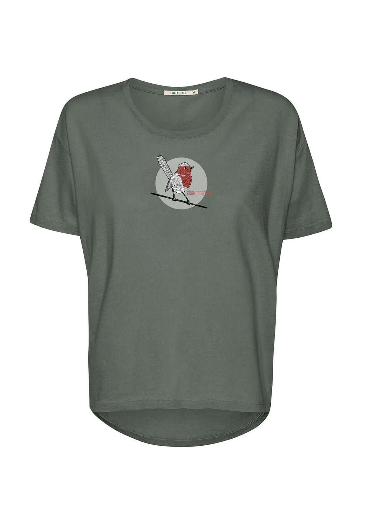 Olive: Lässiges T-Shirt aus Bio-Baumwoll-Mix für Damen [19966]