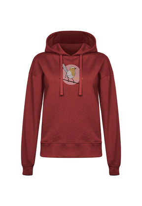 Rot:  Gemütlicher Hoodie aus Bio-Baumwoll Mix für Damen [19973]