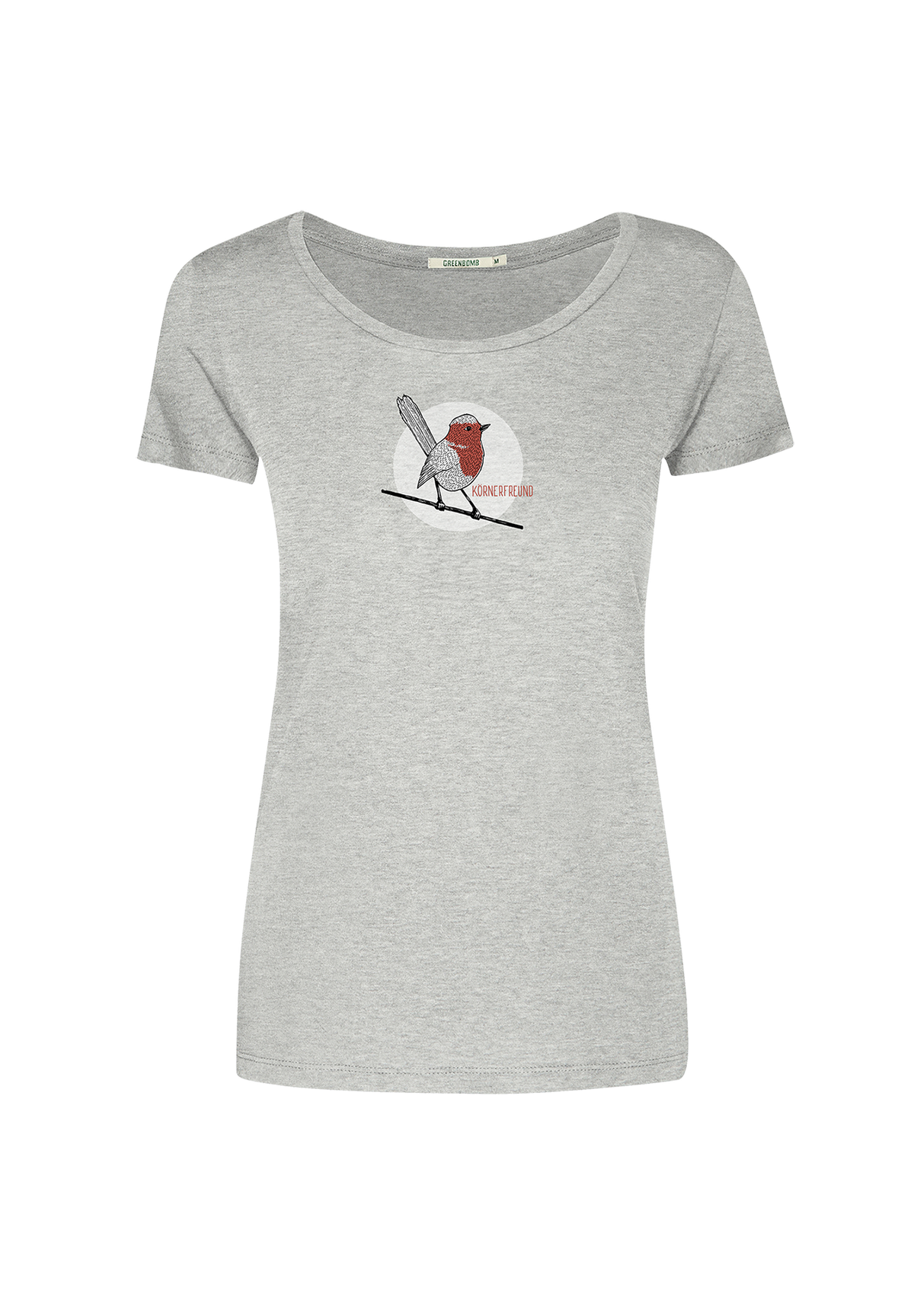 Heather Grey: Sportliches T-Shirt aus Bio-Baumwolle für Damen [19979]