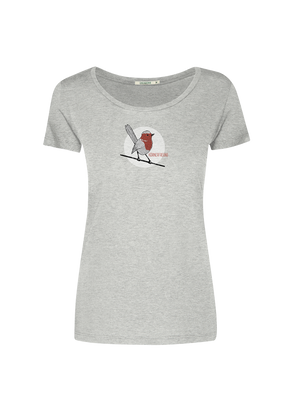 Grau:  Lässiges T-Shirt aus Bio-Baumwolle für Damen [19979]