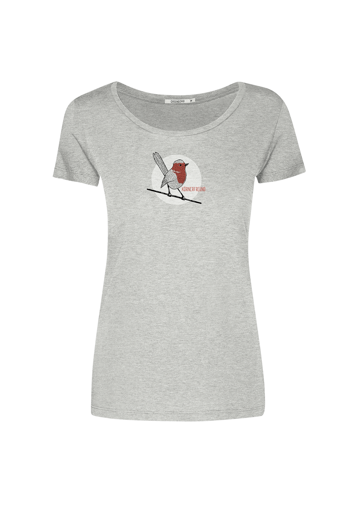 Heather Grey: Sportliches T-Shirt aus Bio-Baumwolle für Damen [19979]