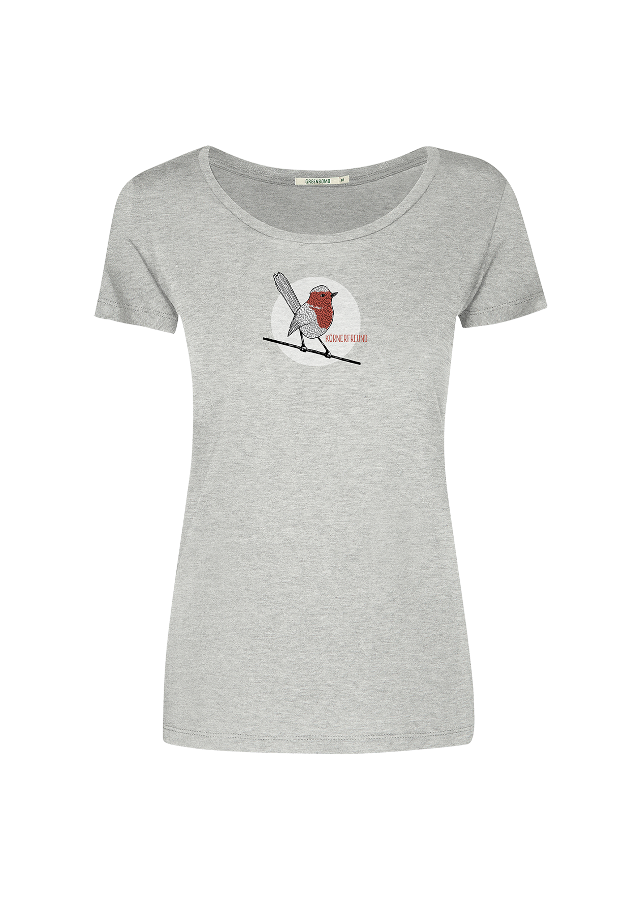 Heather Grey: Sportliches T-Shirt aus Bio-Baumwolle für Damen [19979]