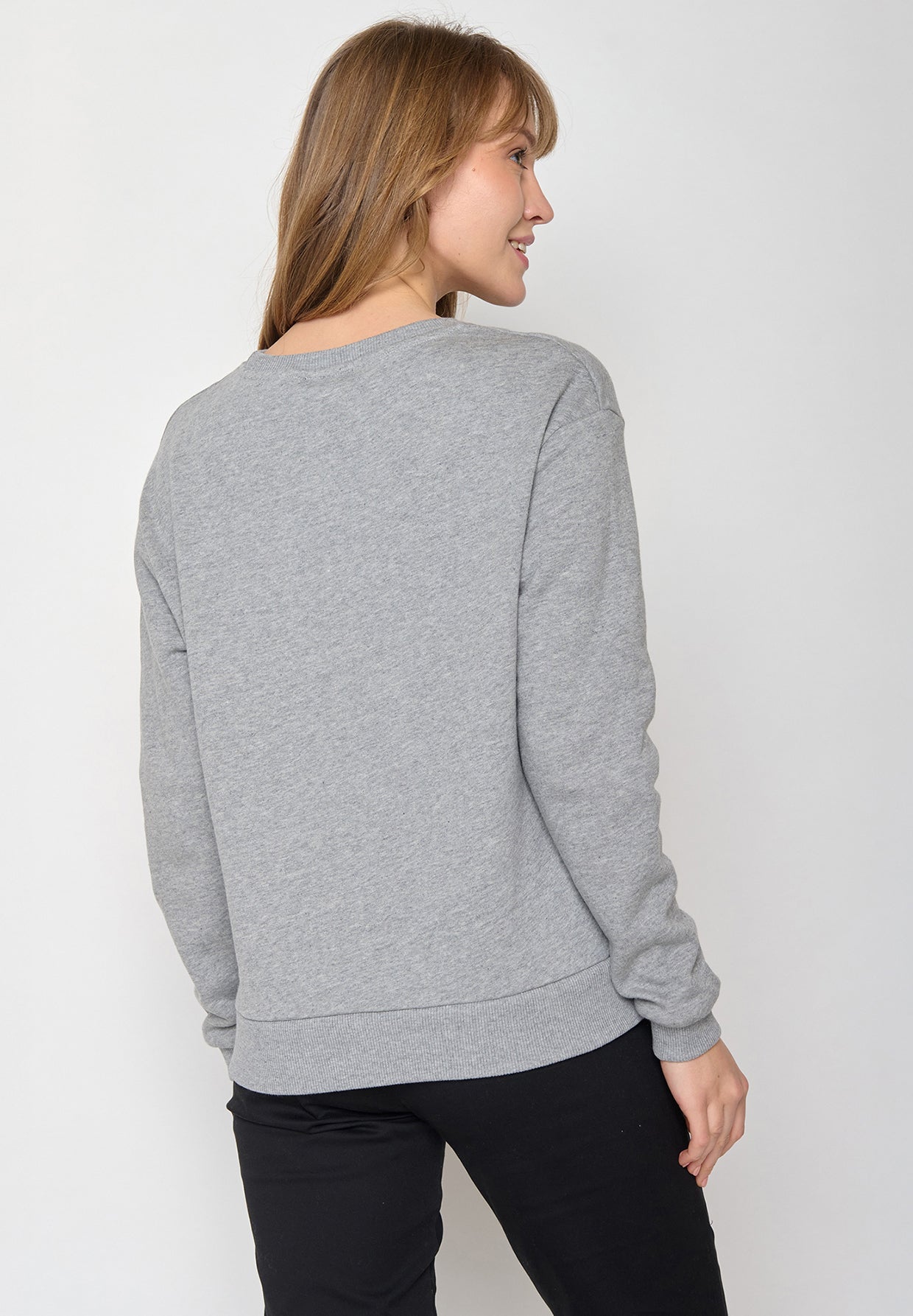Heather Grey: Gemütliches Sweatshirt aus Bio-Baumwolle für Damen [19981]