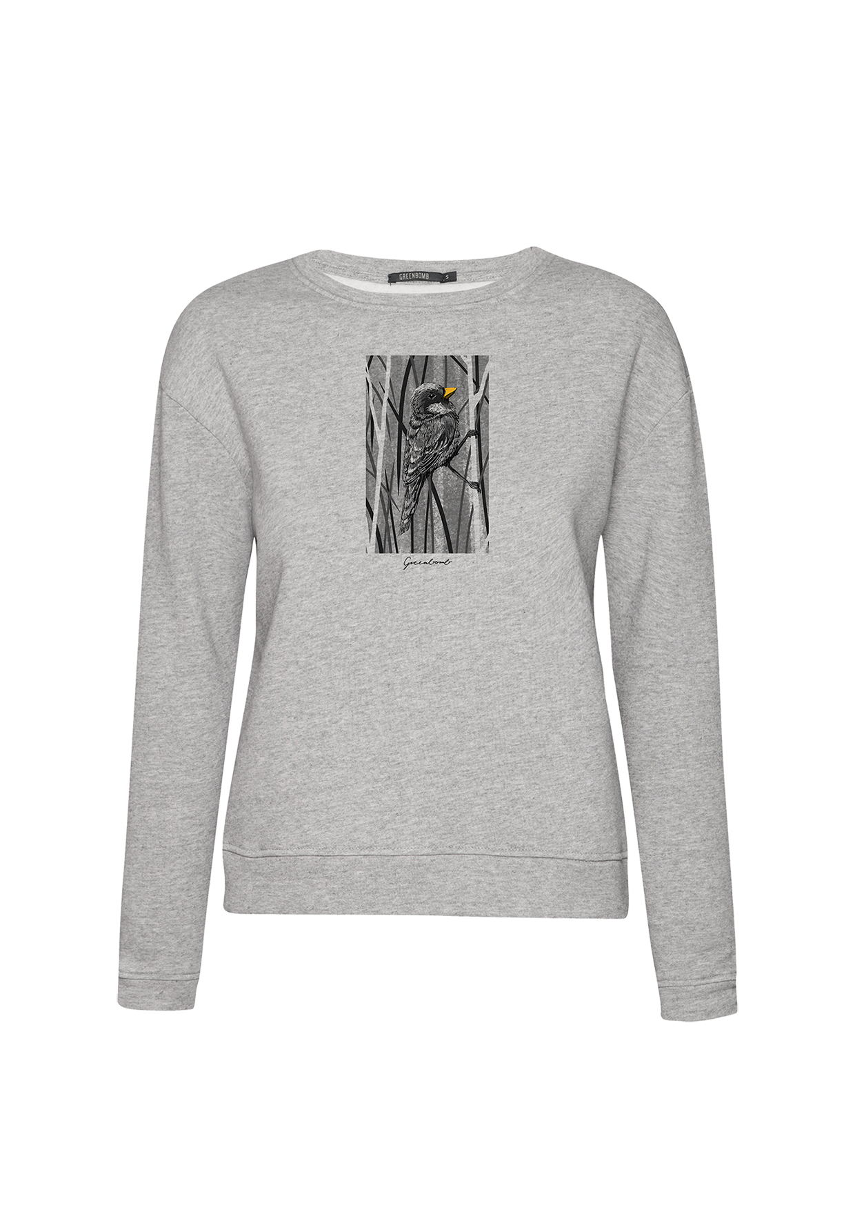 Heather Grey: Gemütliches Sweatshirt aus Bio-Baumwolle für Damen [19984]