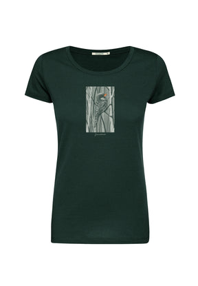 Dark Forest: Lässiges T-Shirt aus Bio-Baumwolle für Damen [19986]