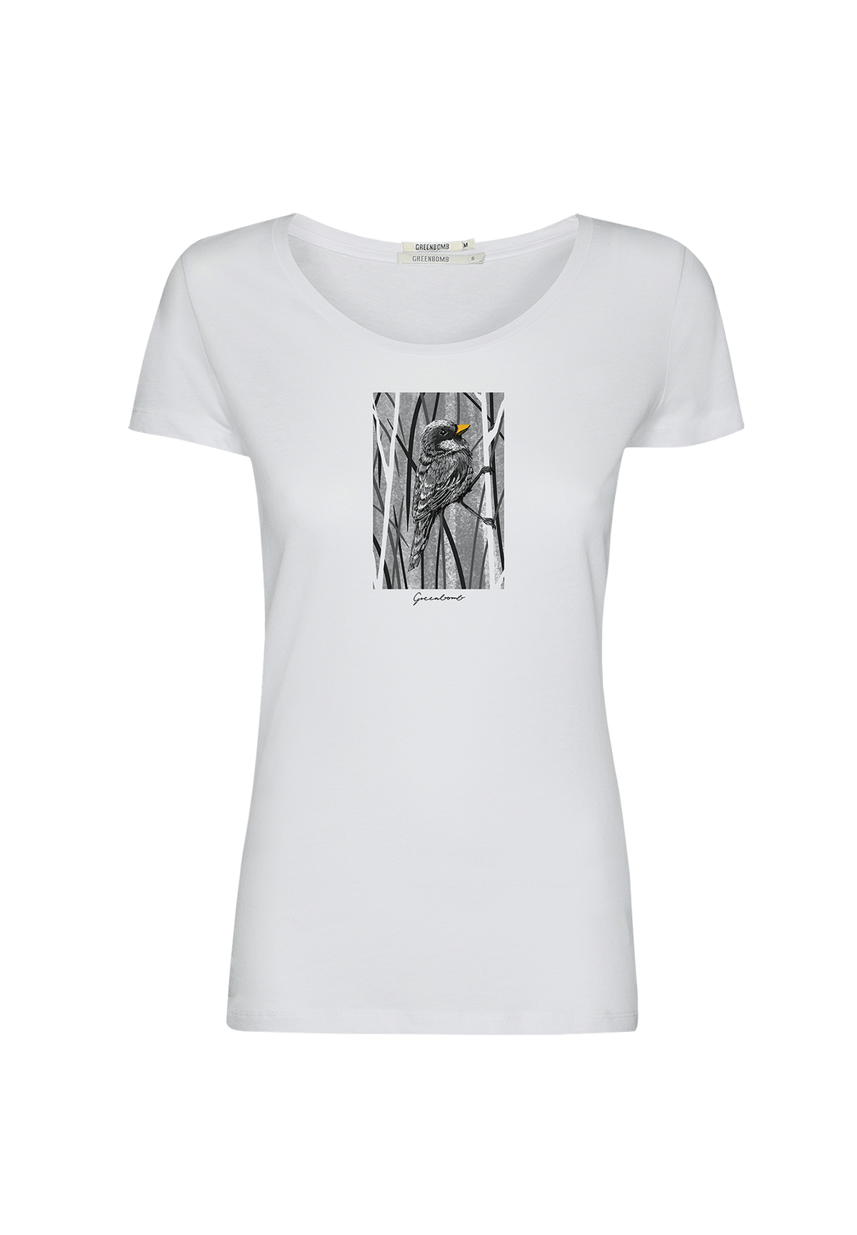 White: Sportliches T-Shirt aus Bio-Baumwolle für Damen [19990]