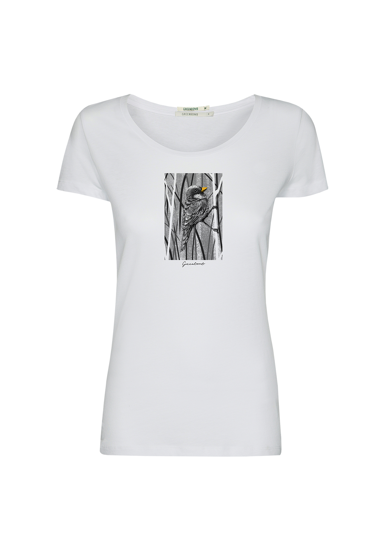 Weiß:  Lässiges T-Shirt aus Bio-Baumwolle für Damen [19990]