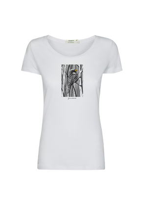 White: Lässiges T-Shirt aus Bio-Baumwolle für Damen [19990]