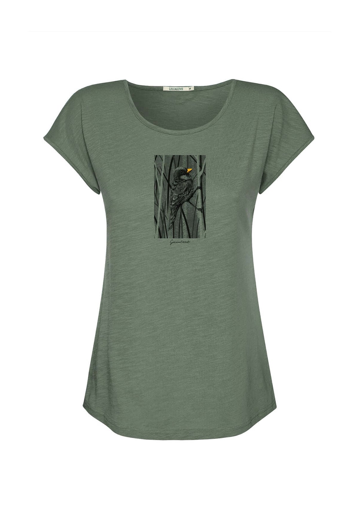 Moos Grey: Lässiges T-Shirt aus Bio-Baumwolle für Damen [19991]