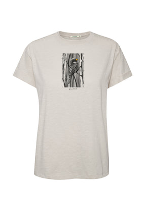 Weiß:  Lässiges T-Shirt aus Bio-Baumwolle für Damen [19992]