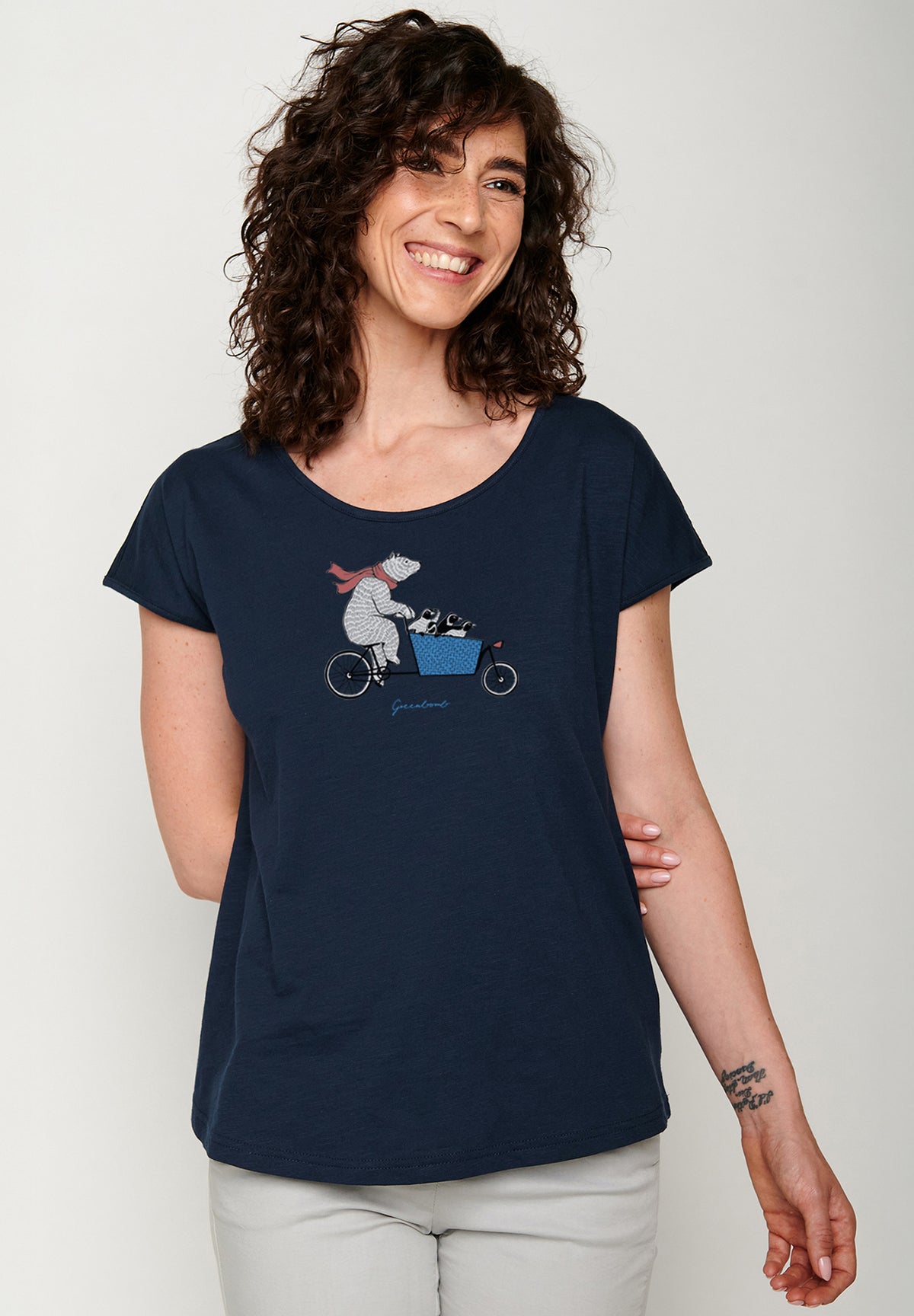 Blau:  Sportliches T-Shirt aus Bio-Baumwolle für Damen [20000]