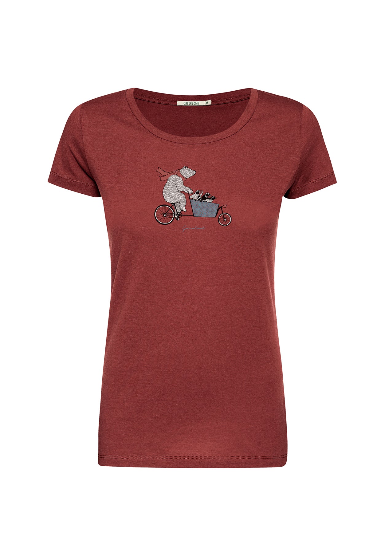 Rot:  Lässiges T-Shirt aus Bio-Baumwolle für Damen [20005]