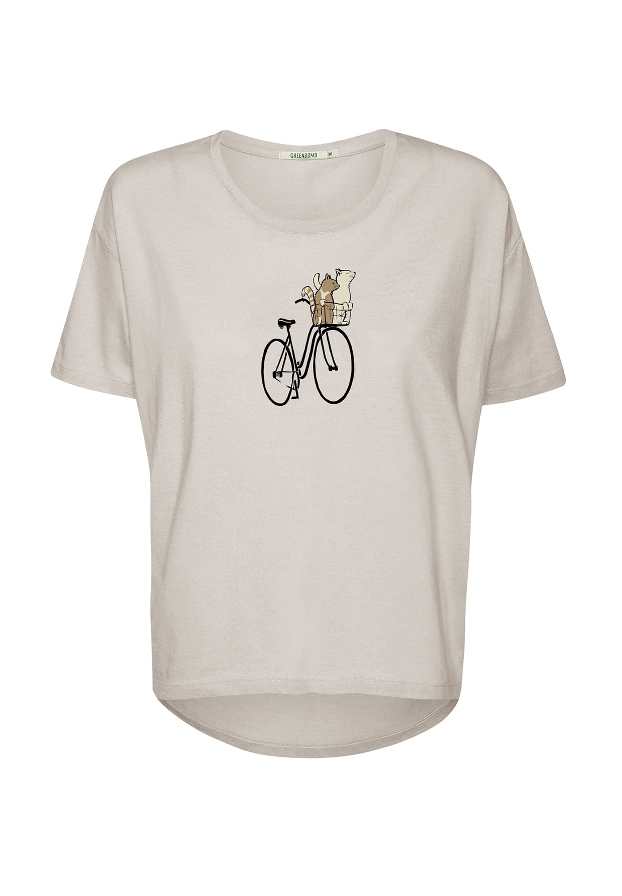 Weiß:  Lässiges T-Shirt aus Bio-Baumwoll Mix für Damen [20007]