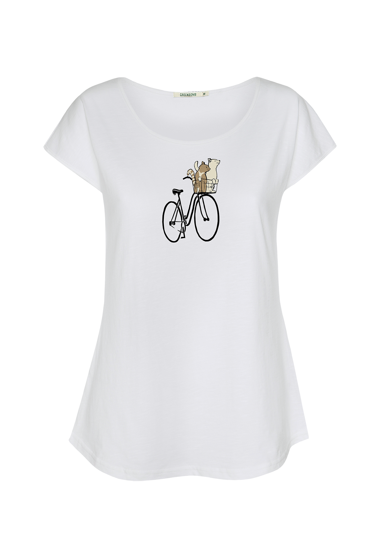 Weiß:  Sportliches T-Shirt aus Bio-Baumwolle für Damen [20014]