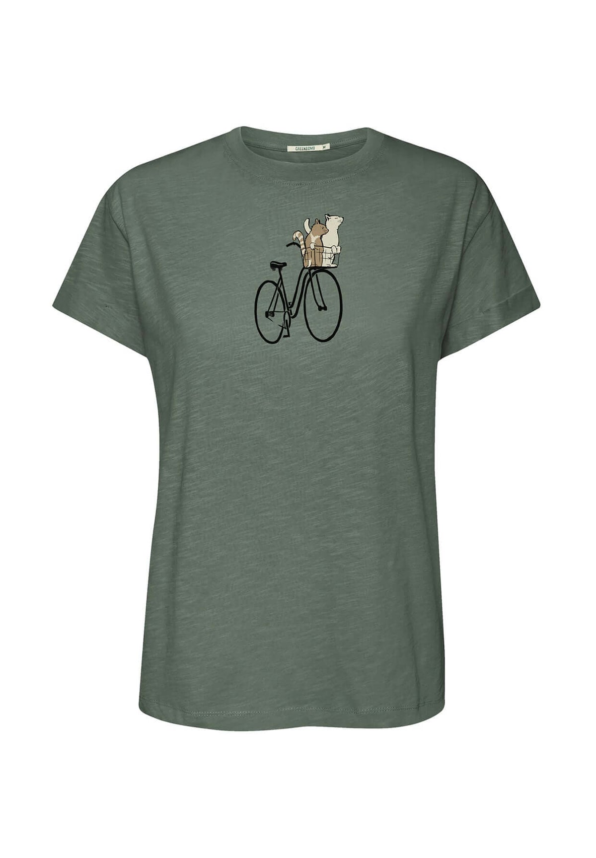 Moos Grey: Lässiges T-Shirt aus Bio-Baumwolle für Damen [20015]