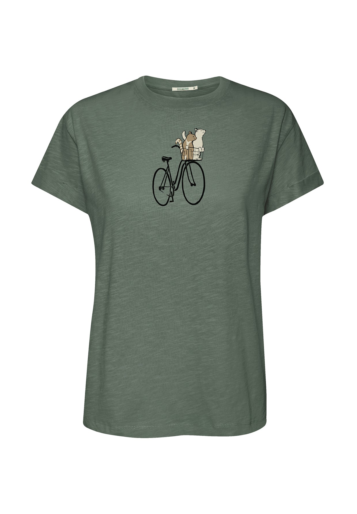 Moos Grey: Lässiges T-Shirt aus Bio-Baumwolle für Damen [20015]