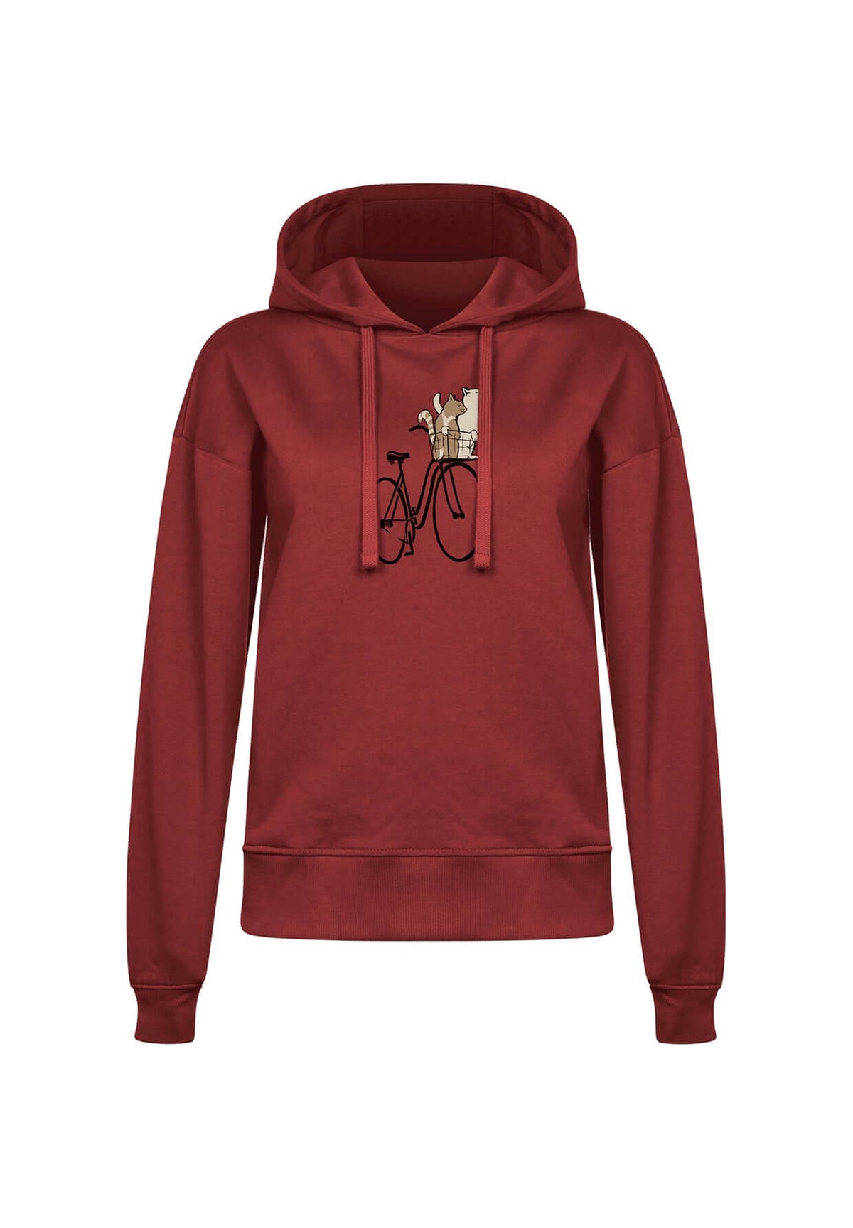 Red Berry: Gemütlicher Hoodie aus Bio-Baumwoll Mix für Damen [20022]
