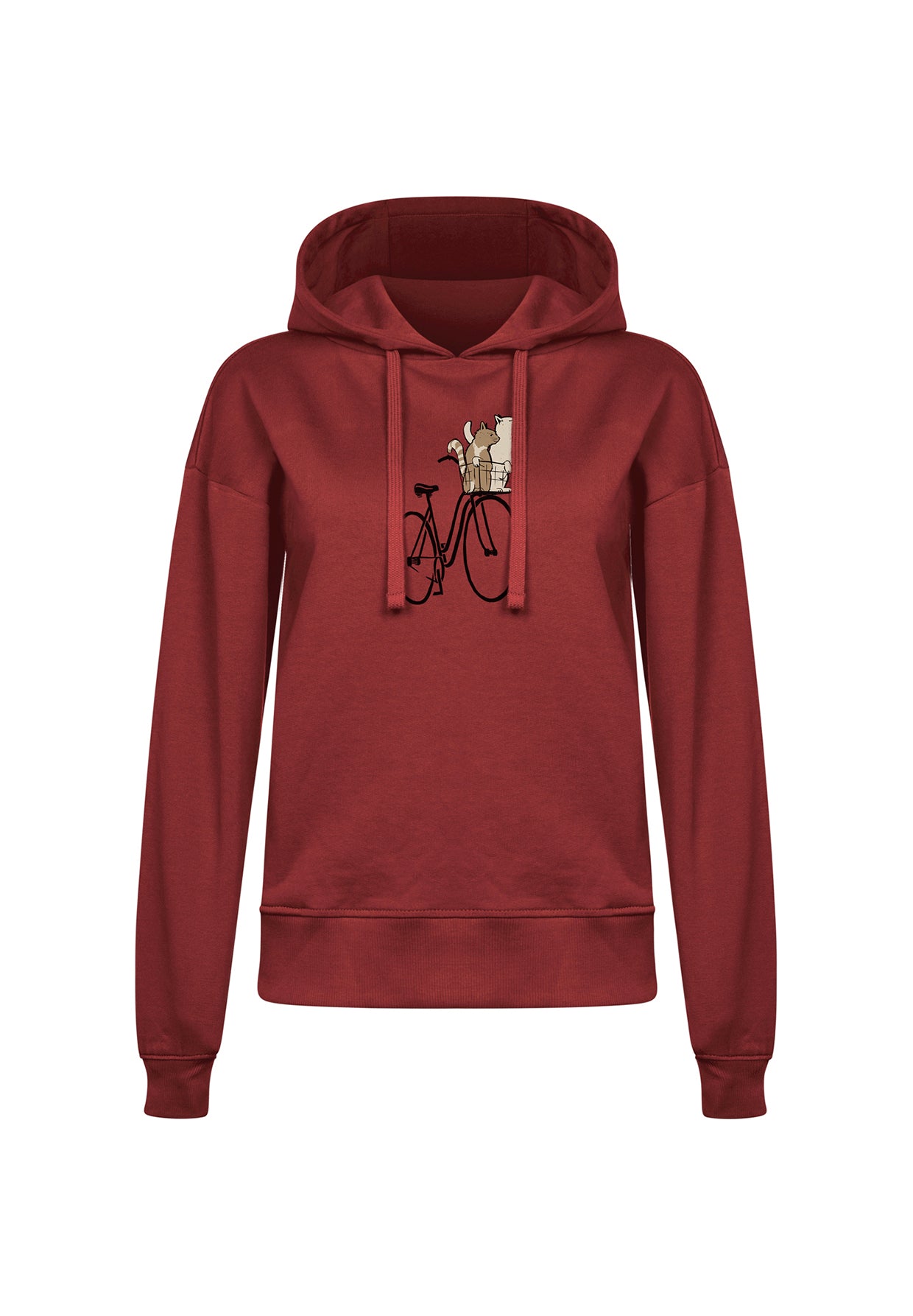 Red Berry: Gemütlicher Hoodie aus Bio-Baumwoll Mix für Damen [20022]