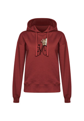 Red Berry: Gemütlicher Hoodie aus Bio-Baumwoll Mix für Damen [20022]