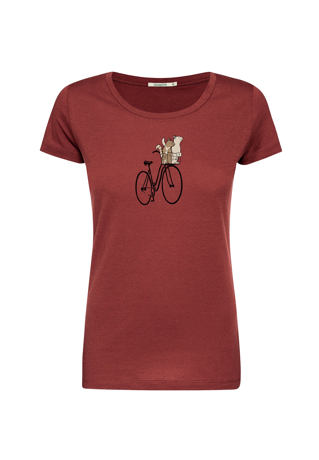 Rot:  Lässiges T-Shirt aus Bio-Baumwolle für Damen [20023]