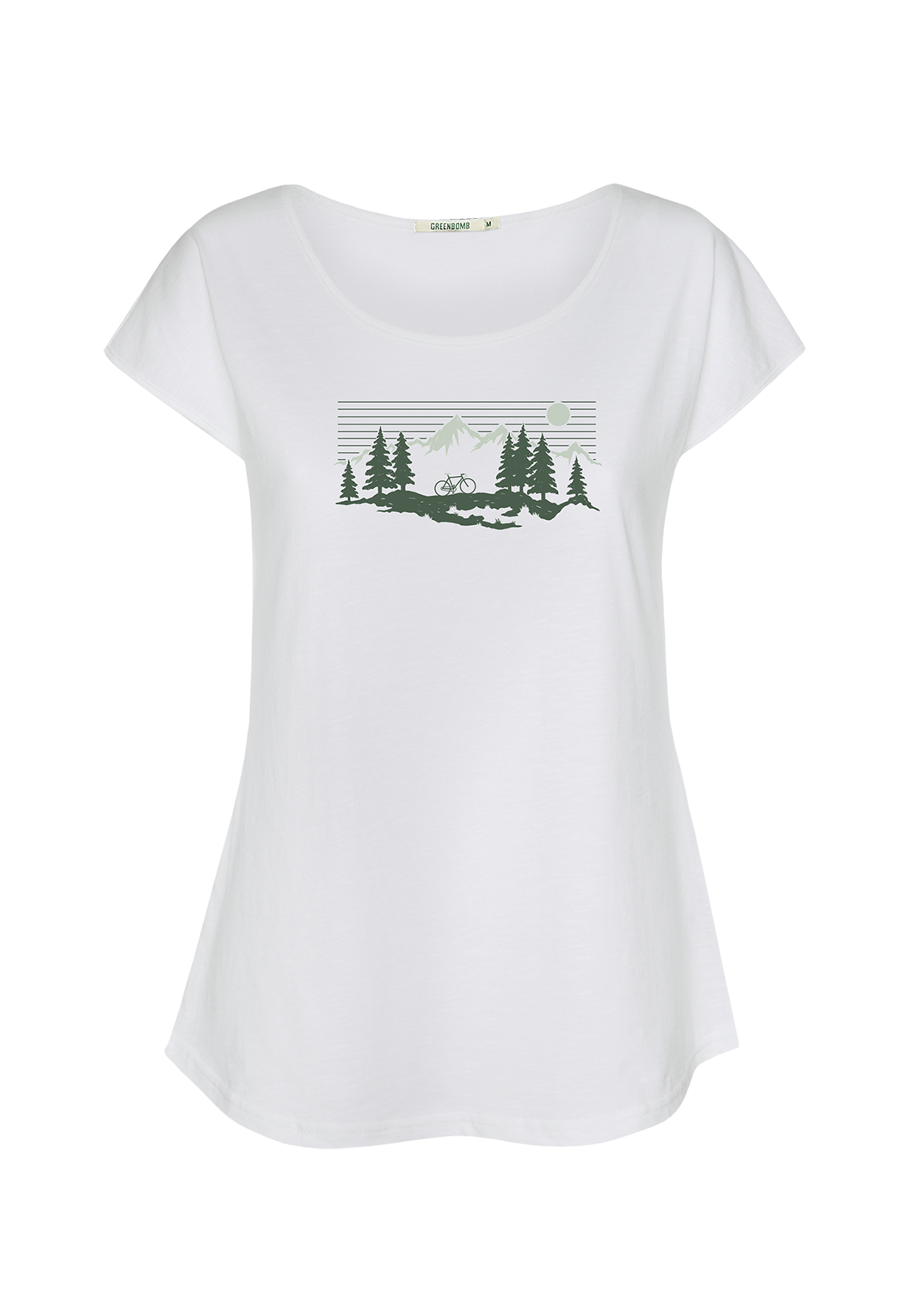 Weiß:  Sportliches T-Shirt aus Bio-Baumwolle für Damen [20030]