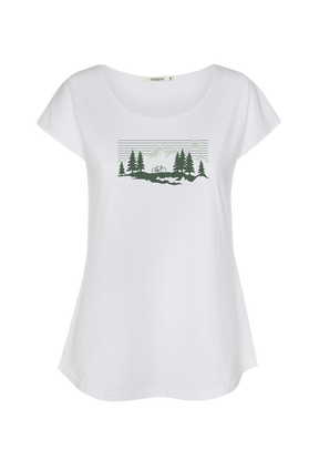 Weiß:  Sportliches T-Shirt aus Bio-Baumwolle für Damen [20030]