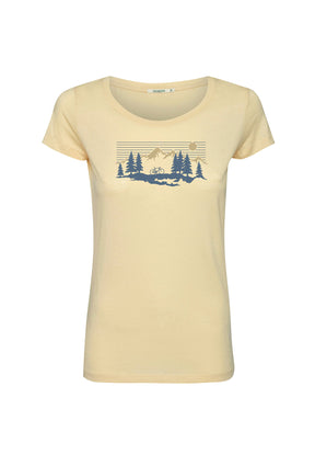 Gelb:  Lässiges T-Shirt aus Bio-Baumwolle für Damen [20032]
