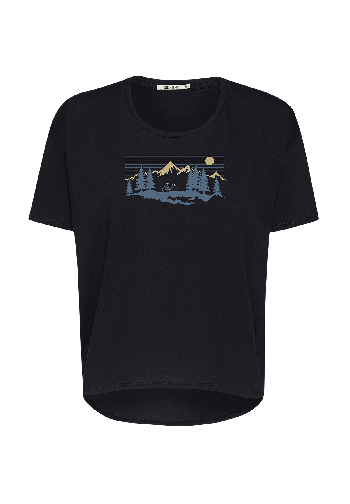Black: Lässiges T-Shirt aus Bio-Baumwoll-Mix für Damen [20040]
