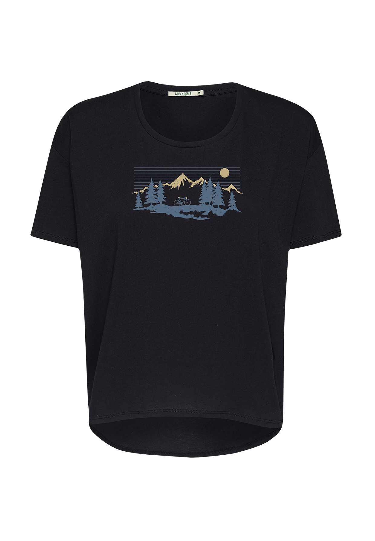 Black: Lässiges T-Shirt aus Bio-Baumwoll-Mix für Damen [20040]