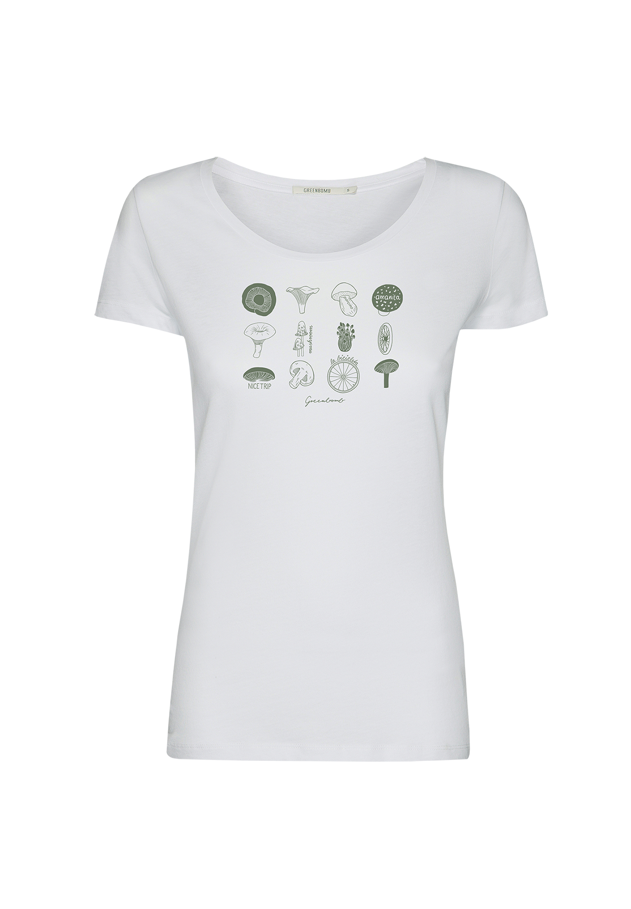 Weiß:  Lässiges T-Shirt aus Bio-Baumwolle für Damen [20054]