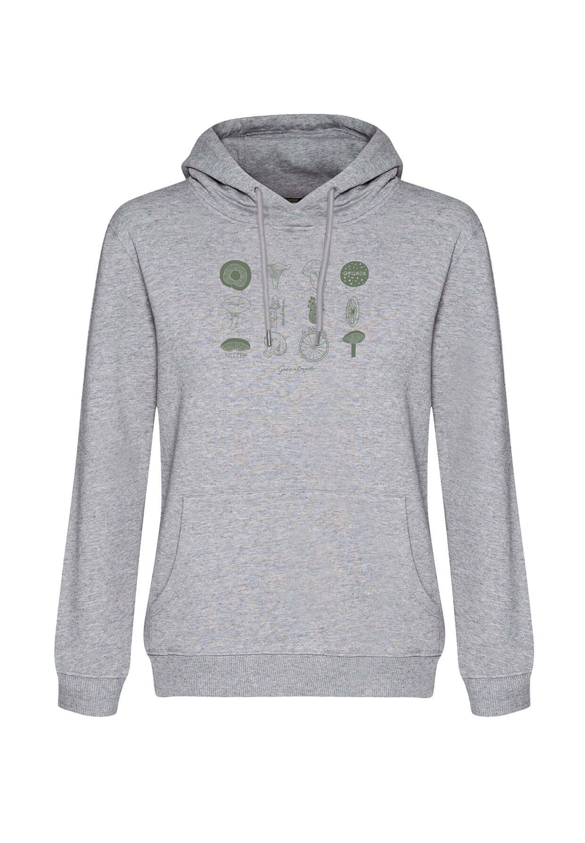 Heather Grey: Gemütlicher Hoodie aus Bio-Baumwolle für Damen [20055]