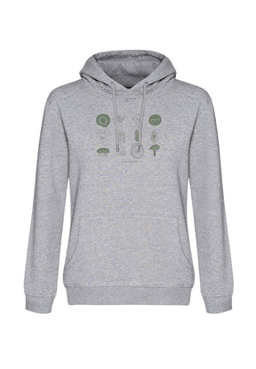 Heather Grey: Gemütlicher Hoodie aus Bio-Baumwolle für Damen [20055]