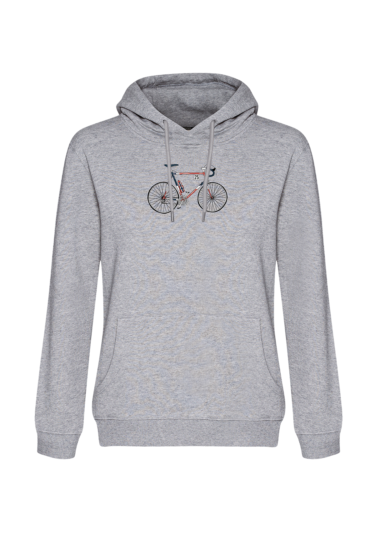 Heather Grey: Gemütlicher Hoodie aus Bio-Baumwolle für Damen [20062]