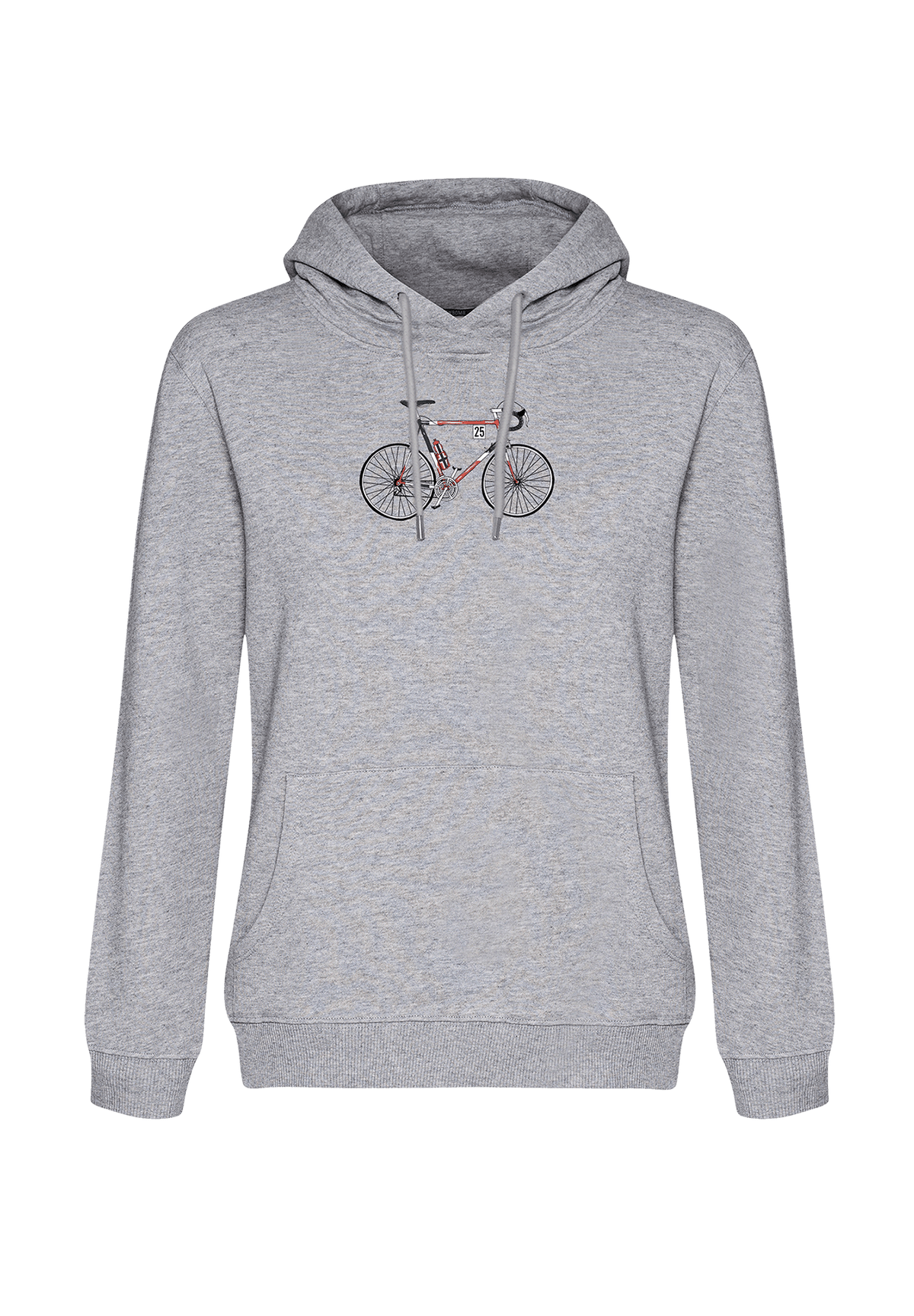 Heather Grey: Gemütlicher Hoodie aus Bio-Baumwolle für Damen [20062]