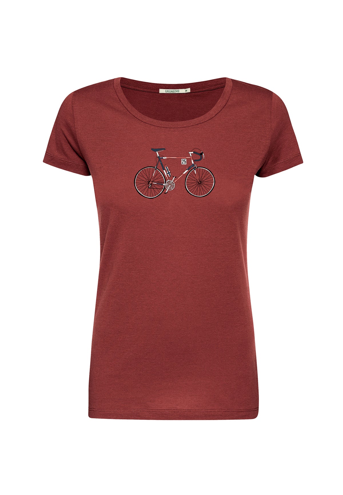 Rot:  Lässiges T-Shirt aus Bio-Baumwolle für Damen [20063]