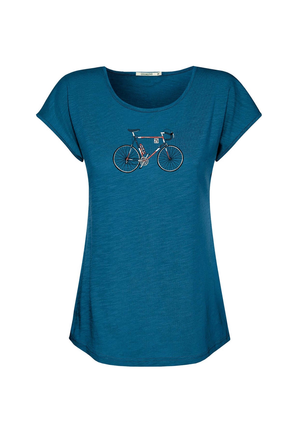 Rich Blue: Lässiges T-Shirt aus Bio-Baumwolle für Damen [20064]