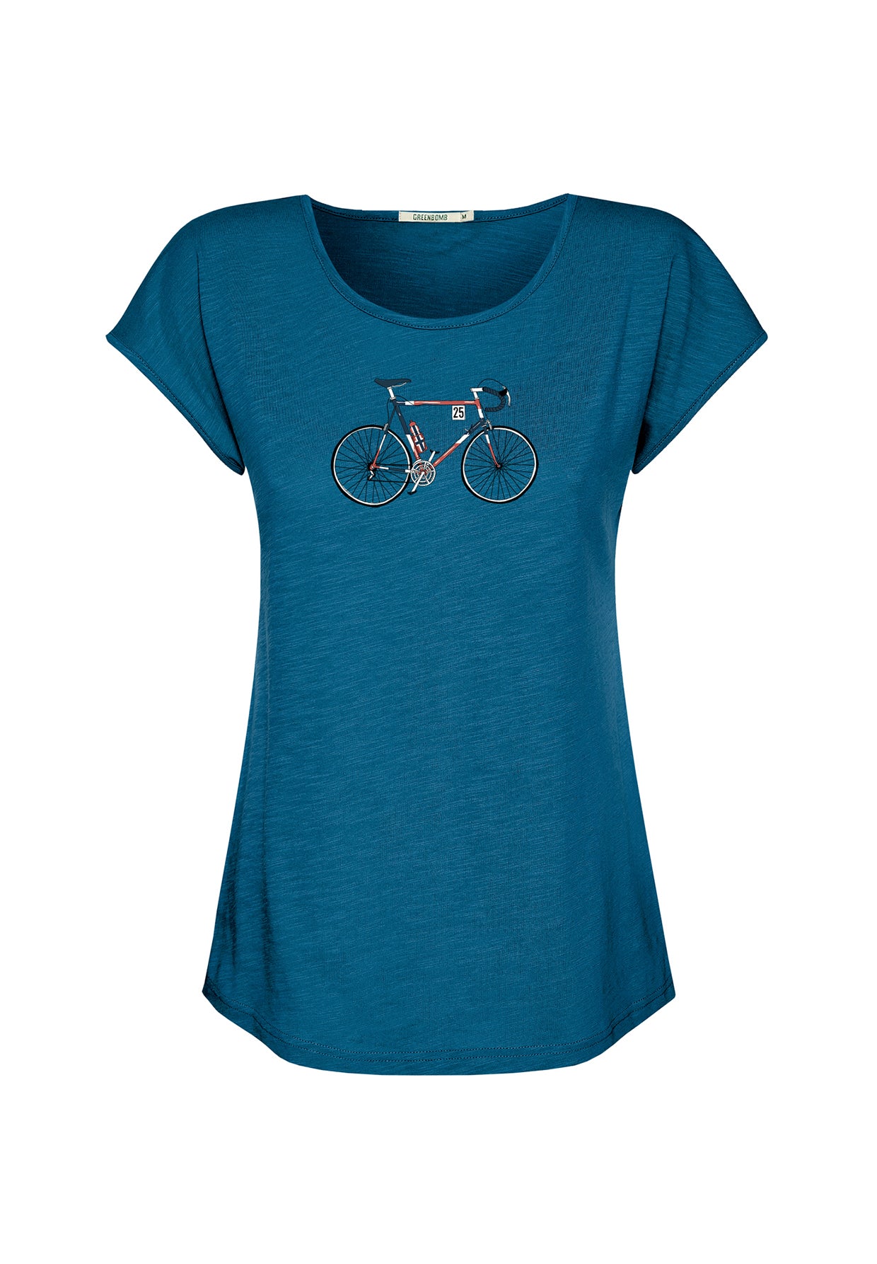 Blau:  Sportliches T-Shirt aus Bio-Baumwolle für Damen [20064]