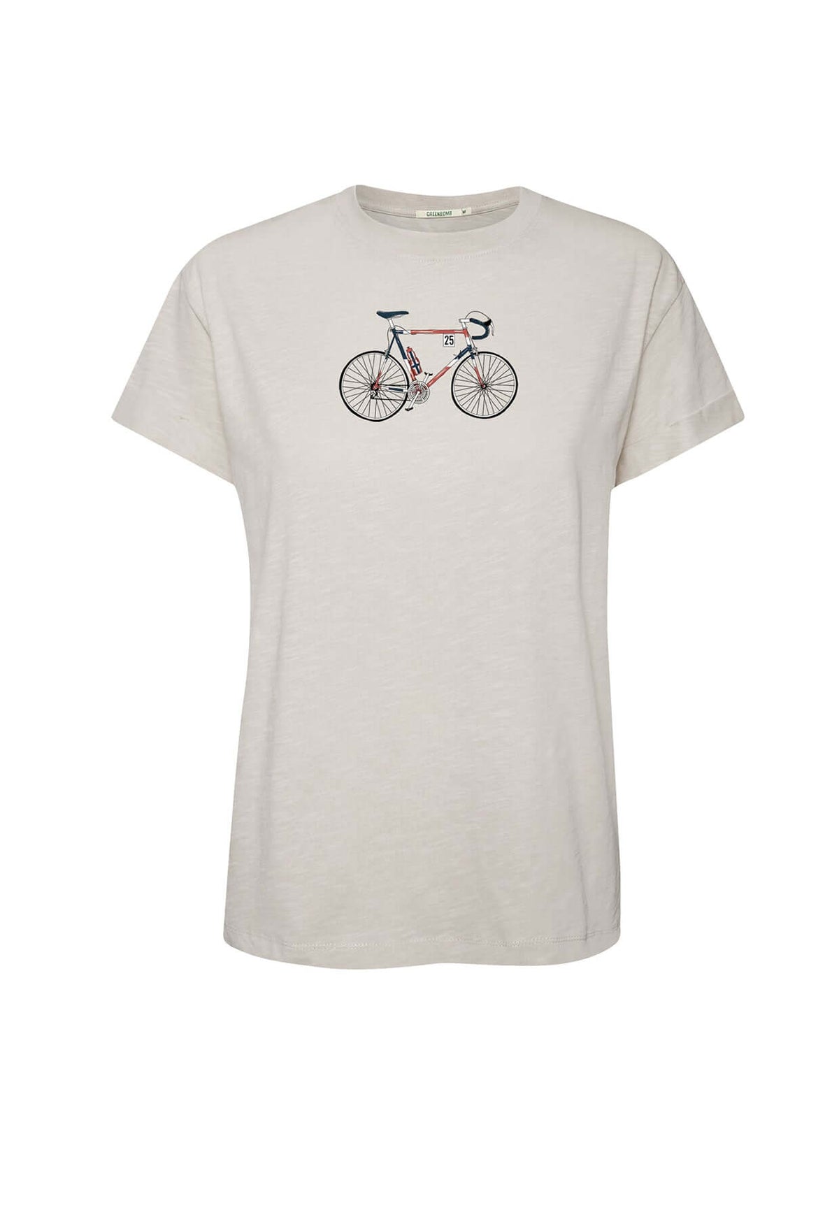 Off White: Lässiges T-Shirt aus Bio-Baumwolle für Damen [20065]