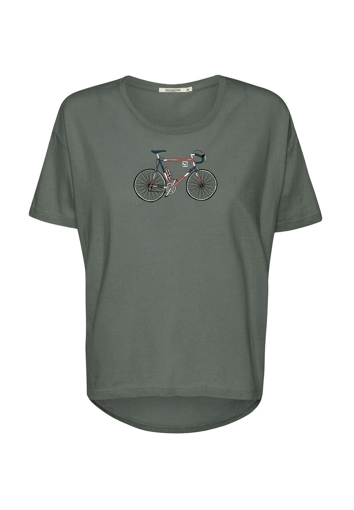 Olive: Lässiges T-Shirt aus Bio-Baumwoll-Mix für Damen [20066]