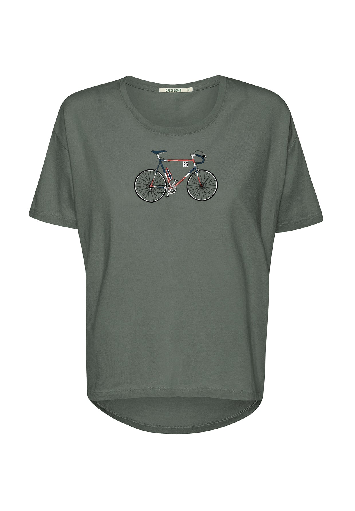 Grün:  Lässiges T-Shirt aus Bio-Baumwoll Mix für Damen [20066]