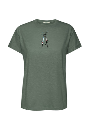 Grau:  Lässiges T-Shirt aus Bio-Baumwolle für Damen [20067]