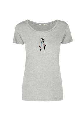 Grau:  Lässiges T-Shirt aus Bio-Baumwolle für Damen [20074]
