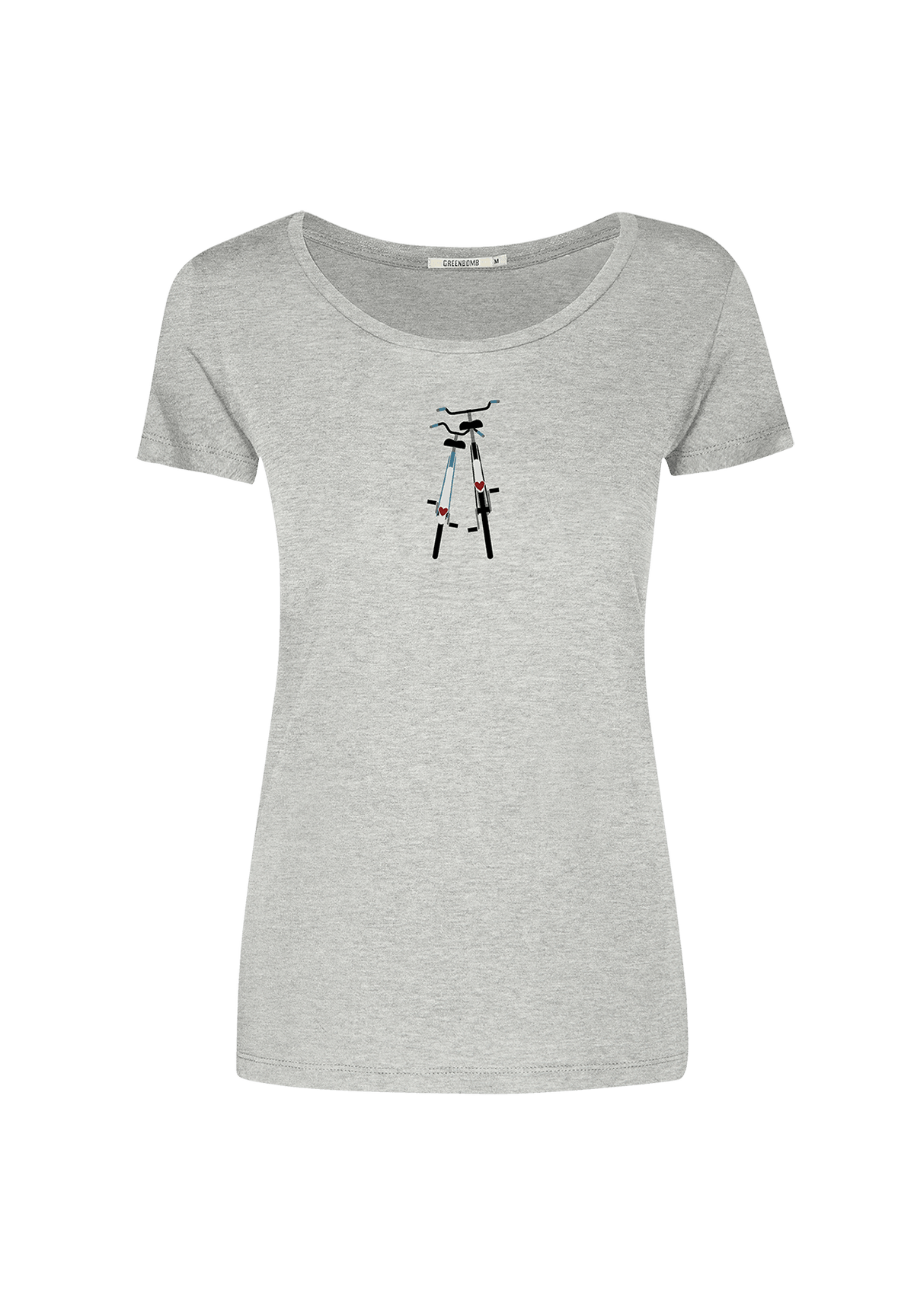 Heather Grey: Sportliches T-Shirt aus Bio-Baumwolle für Damen [20074]